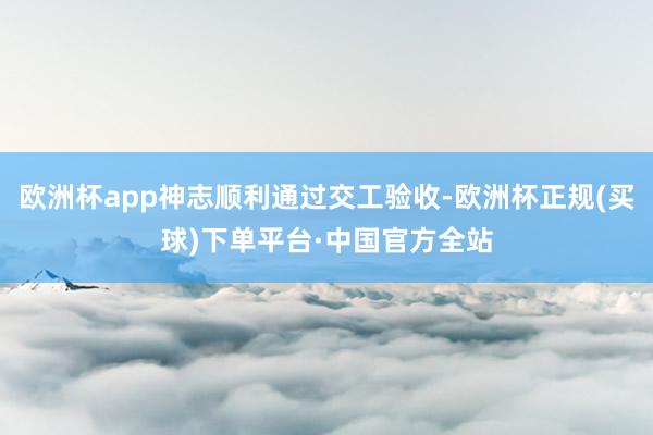 欧洲杯app神志顺利通过交工验收-欧洲杯正规(买球)下单平台·中国官方全站