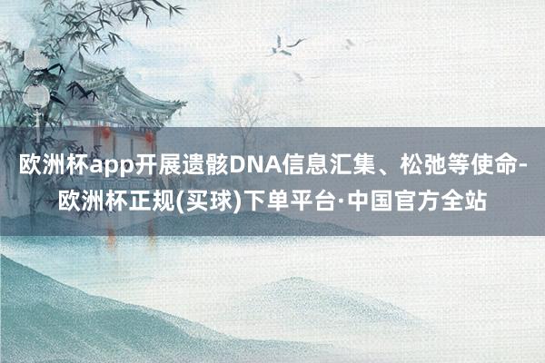 欧洲杯app开展遗骸DNA信息汇集、松弛等使命-欧洲杯正规(买球)下单平台·中国官方全站